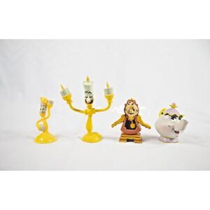Just Toys Disney Beauty And The Beast Rubber Figures set of 4, Mrs Potts, Clock